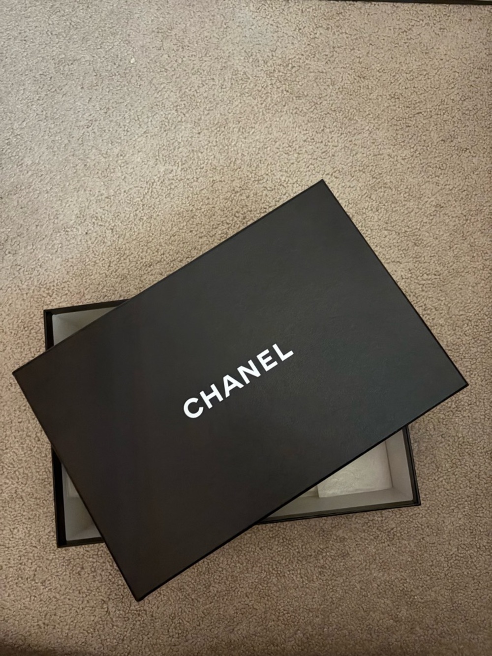 CHANEL empty shoe box 10 x 15 in